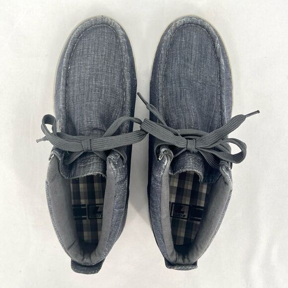 Lugz Men's Strider 2 Moc Toe Navy Blue Denim Canvas Chukka Sneaker Size 8 - Picture 7 of 10